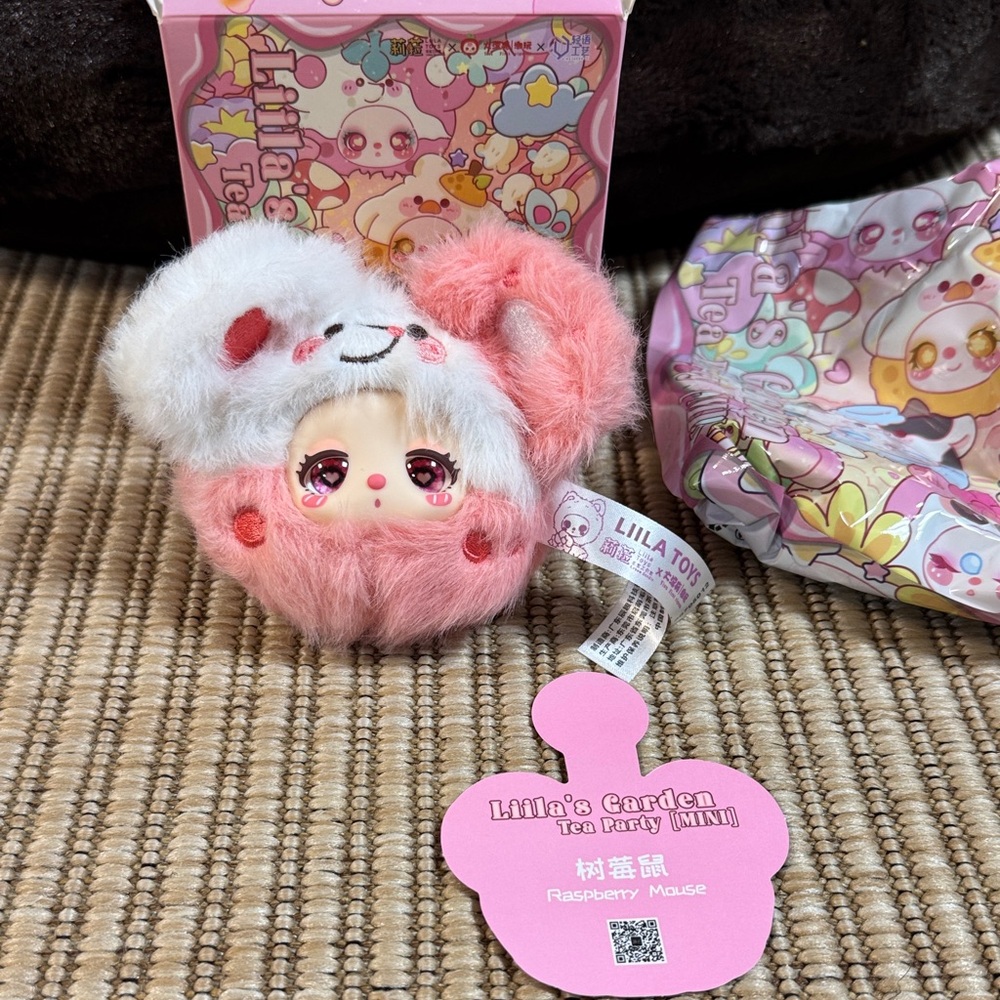 Liila Toy Raspberry Mouse Plush Garden Tea Party Mini